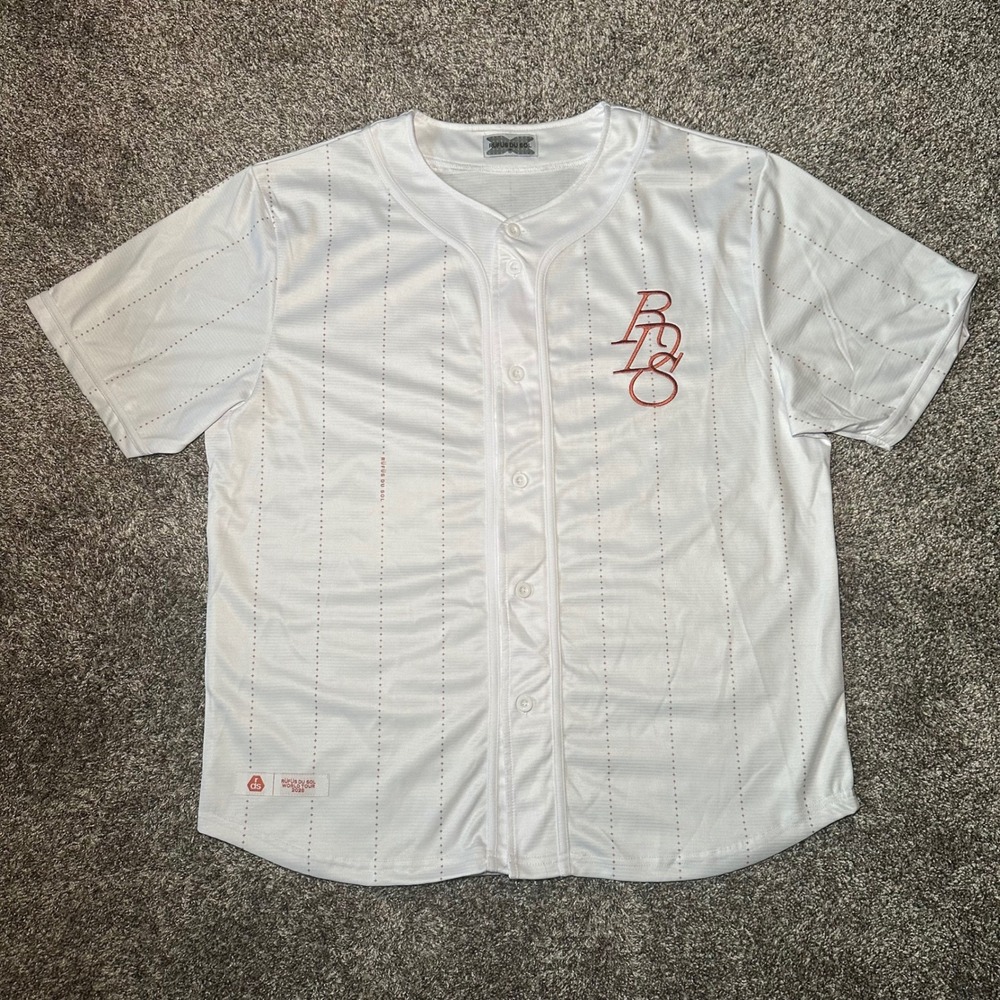 RARE Rufus Du Sol 2026 World 'Inhale / Exhale' Tour Baseball Jersey Pinstripes